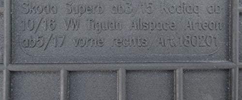 Fussmatten Vorne, Hinten + Tunnel Matte 5er Set für VW Arteon ab 2017 Gummi Gummimatten Vorne, Hinte