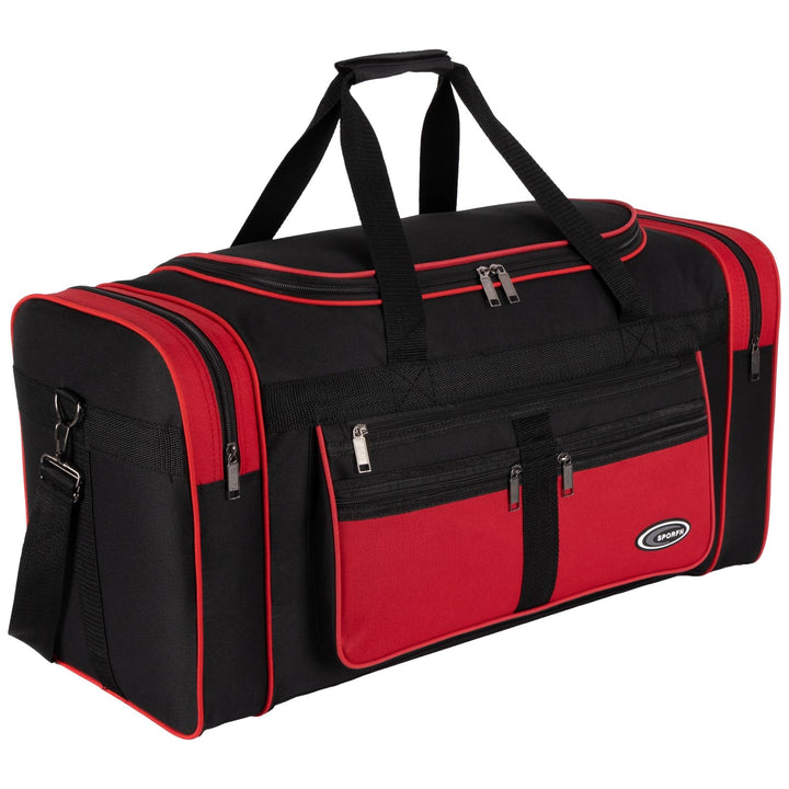 Sporttasche, Reisetasche und Fitnesstasche für Damen und Herren- Tainingstasche, Gym Bag (Rot, L 73