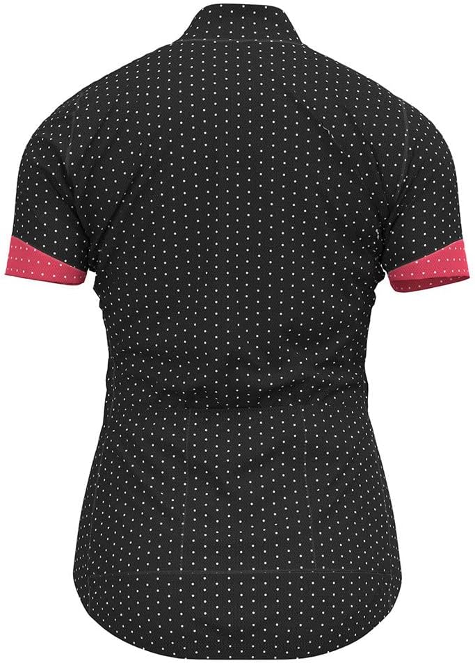Odlo Herren Essential Print_411961 Radtrikot (1er Pack) M Black - Paradise Pink, M Black - Paradise