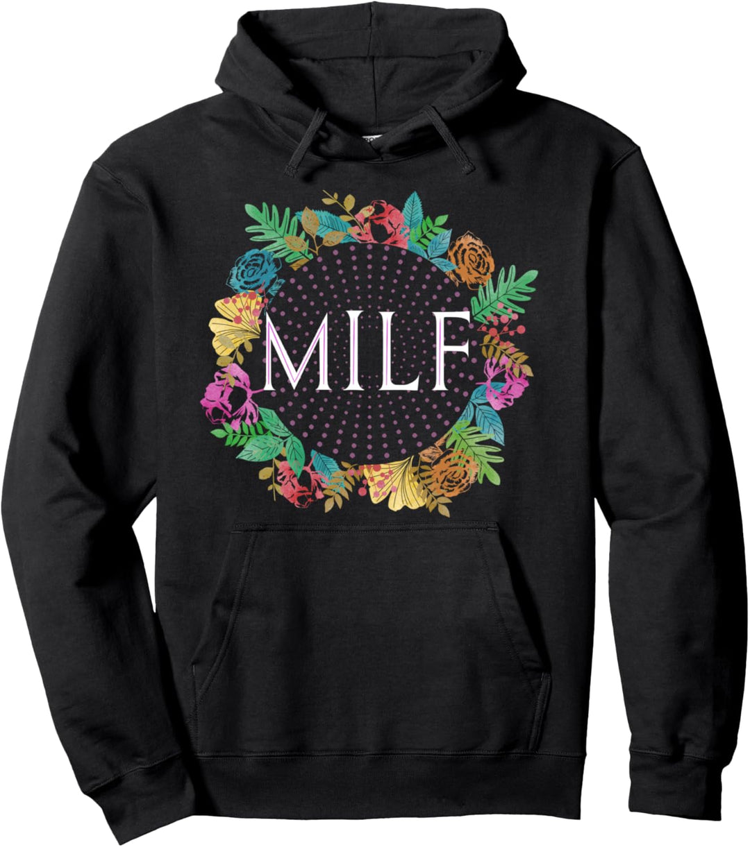 Milfhunter & Milf Herren Damen Blumen Milf Pullover Hoodie