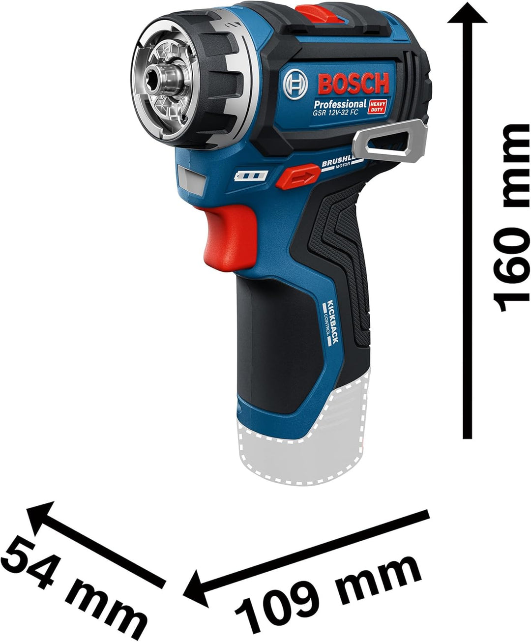 Bosch PRO 12V System Akku-Bohrschrauber GSR12V-32FC (inkl. 2,0 Ah, GAL 12V-20, GFA 12-M, GFA 12-X, G