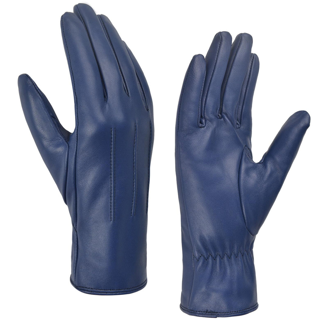 Harssidanzar Damen Lederhandschuhe Winter Warmes Kaschmirfutter Touchscreen Vintage Finished GL017EU