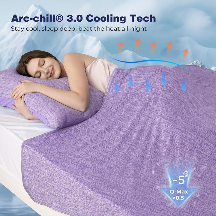 Luxear selbstkühlende Decke, Arc-Chill Q-Max 0,5 Kühldecke, 2 in 1 doppelseitige dünne Sommerdecke B