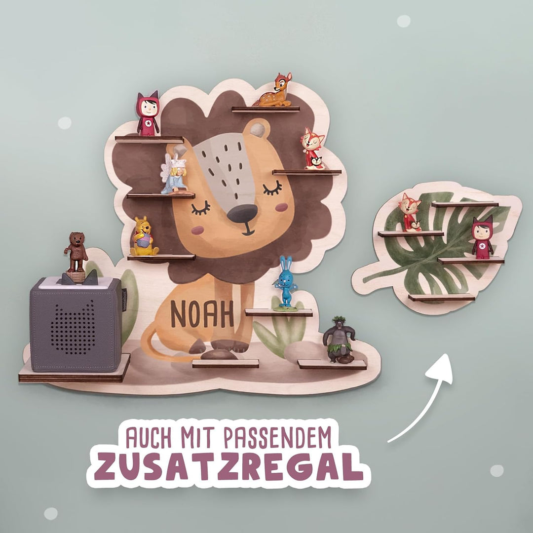 hellomini Personalisiertes Tonie Regal Jungen - Toniebox Regal mit Wunschnamen fürs Kinderzimmer - R