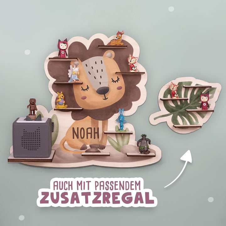 hellomini Personalisiertes Tonie Regal Jungen - Toniebox Regal mit Wunschnamen fürs Kinderzimmer - R