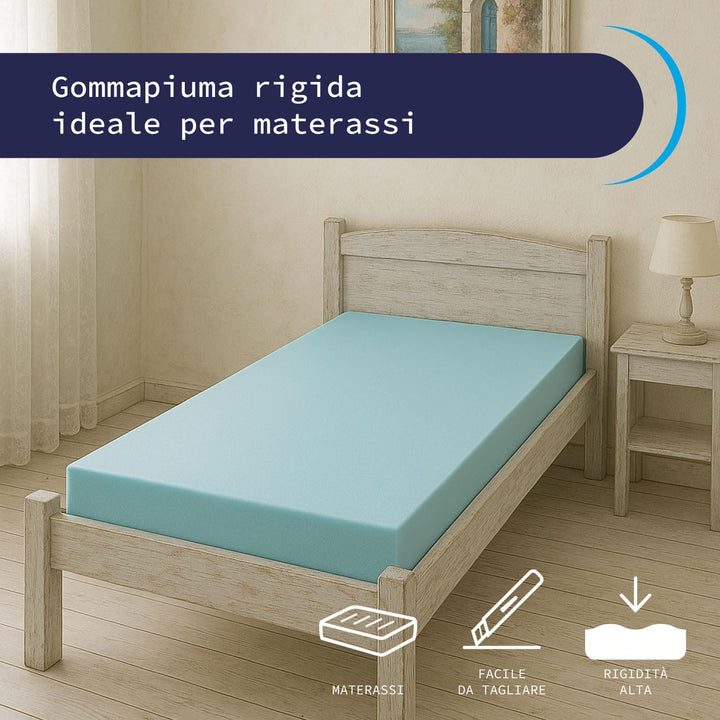 Cortassa Schaumstoff Dichte T35 Hellblau 200 x 100 5 cm Beige, Beige