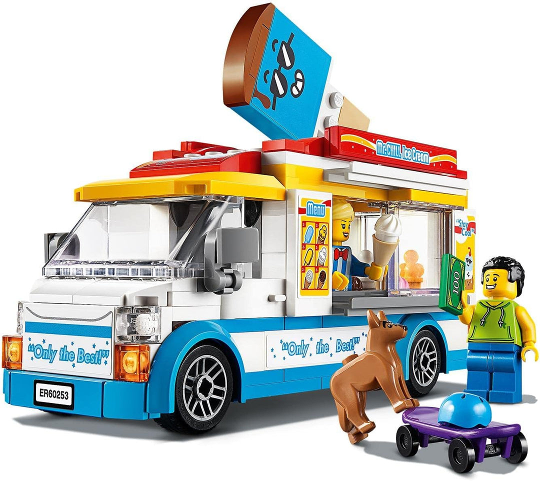 LEGO 60253 City Great Vehicles Eiswagen, Kreatives Spielzeug Mit Skater- Und Hundefigur, Geschenk Fü