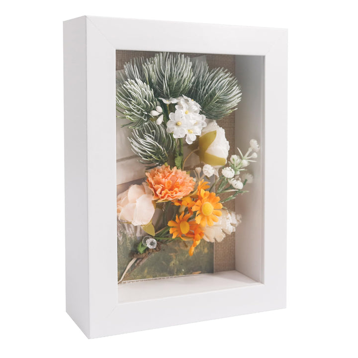 GraduatePro 3D bilderrahmen 15x20 zum befüllen schaukasten Wand für Weiss Objektrahmen Hochzeit Box