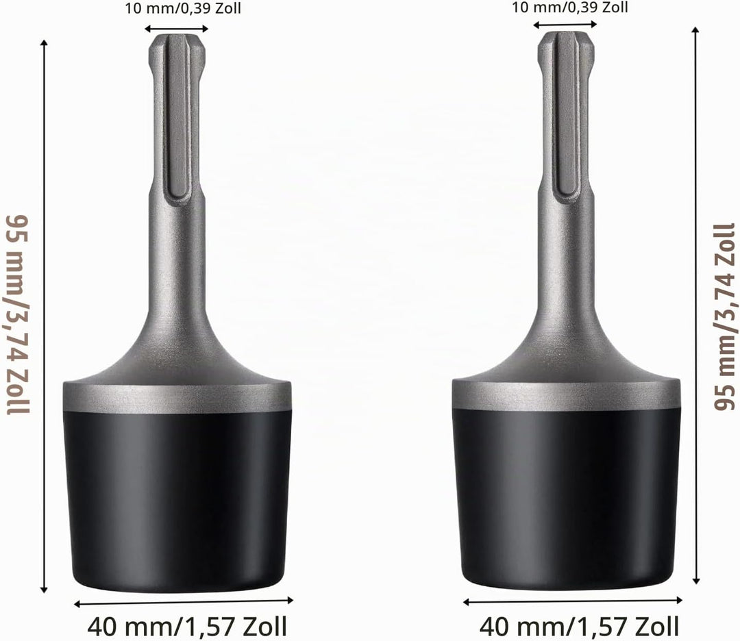 2Pcs Angetriebener Gummihammer mit SDS PLUS-Griff Gummi-Werkzeug Hammer für präzise Heizkörperrepara