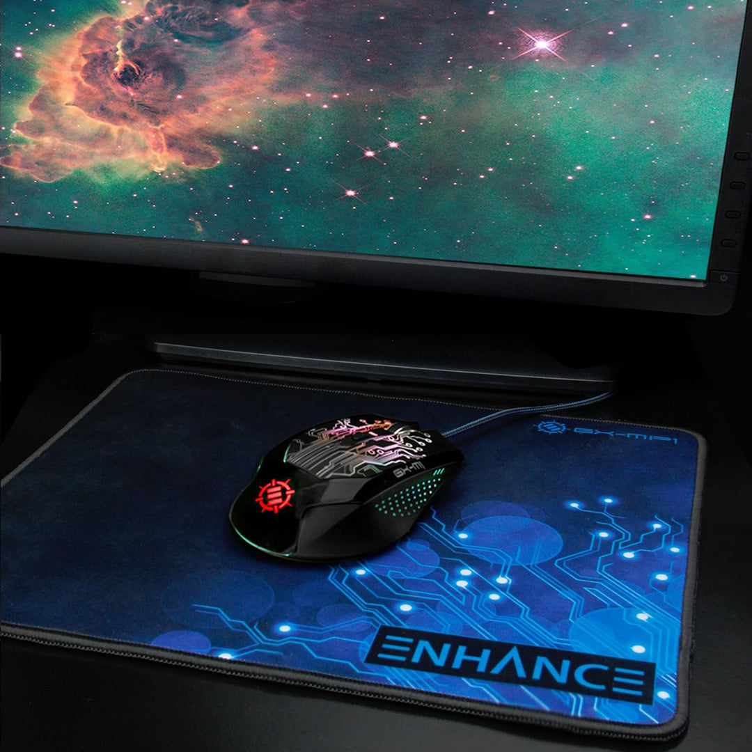Enhance Grosses Gaming-Mauspad XL - Grosse Mausmatte, Anti-Fray-Nähte, rutschfeste Gummibasis, hochp