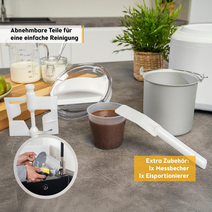 TZS First Austria Eismaschine & Joghurtbereiter | Ice Cream Maker selbstkühlend mit Kompressor und e