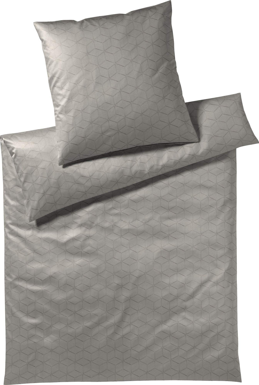 Joop! Bettwäsche Vision Light Grey Kissenbezug einzeln 80x80 cm, Kissenbezug einzeln 80x80 cm