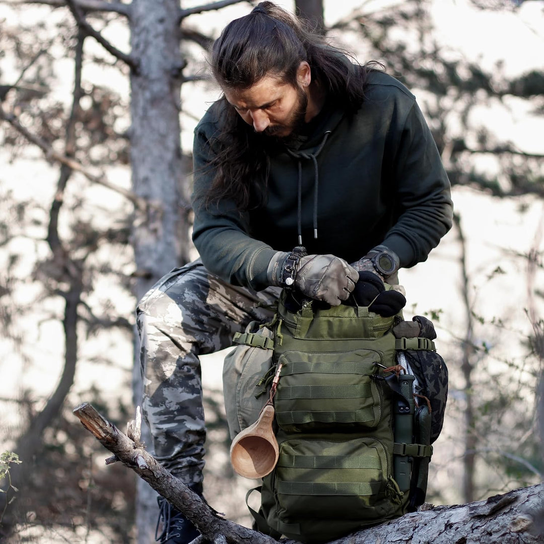Mardingtop Taktischer Rucksack 40L, Herren Damen Wanderrucksack Für Bundeswehr, Survival, Outdoor, T
