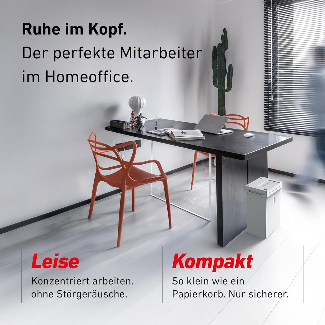 IDEAL Shredcat 8100 CC Aktenvernichter P4, 10–12 Blatt (70–80g/m²), leise, 20L, Partikelschnitt 5×30