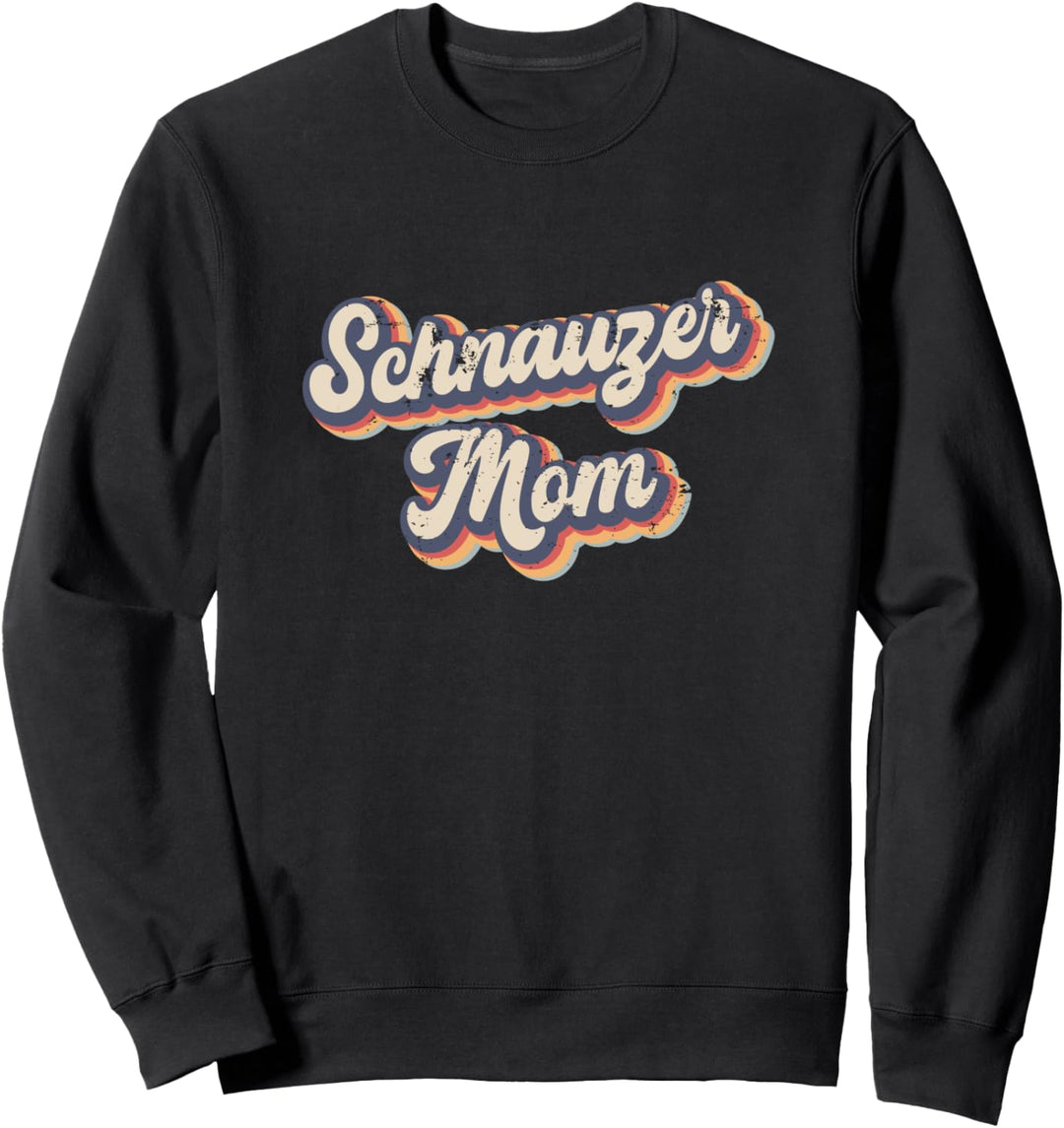 Schnauzer Mom Vintage Rainbow Sweatshirt