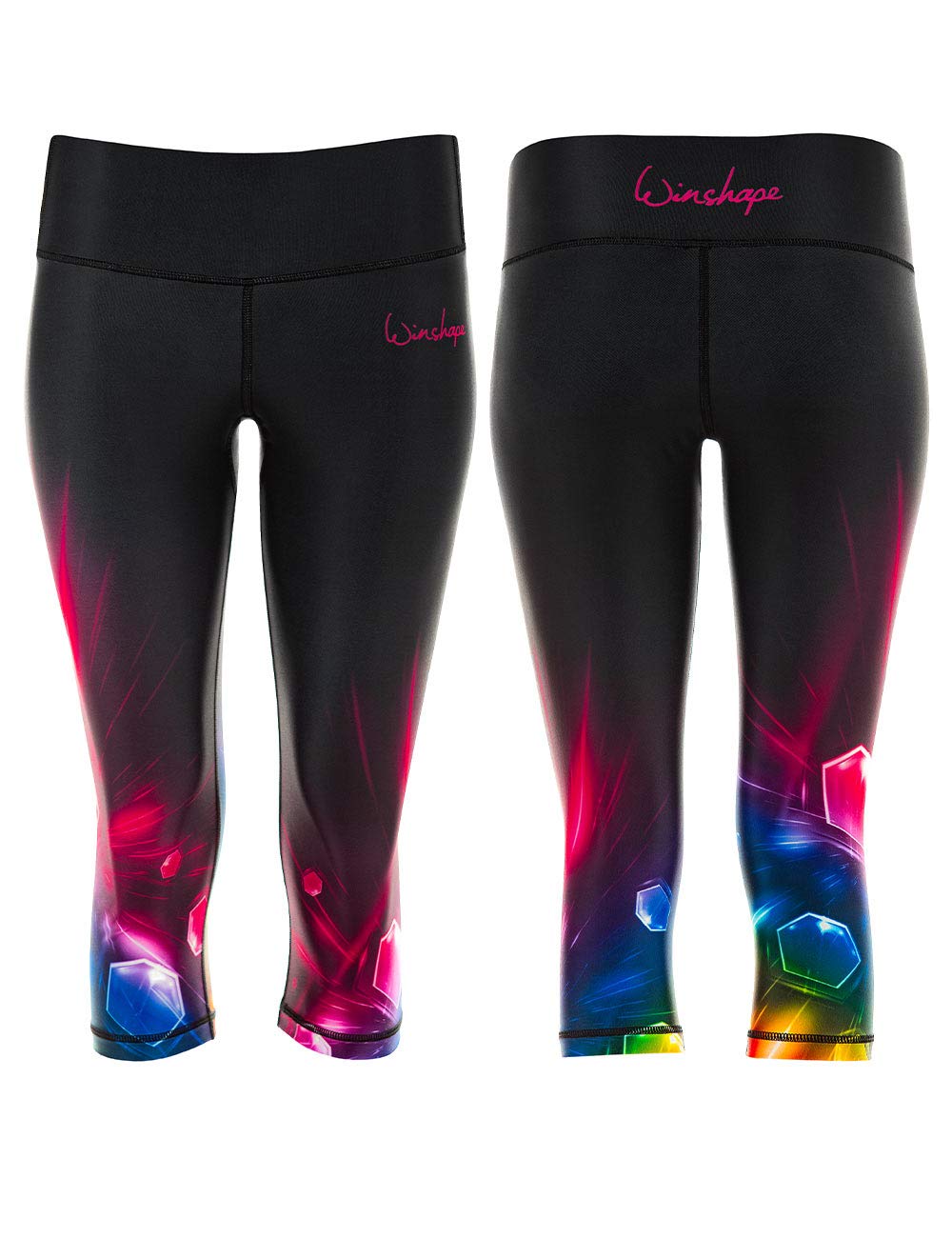Winshape Damen Functional Power Shape 3/4-Tights Leggings Anti-Rutsch AEL202 Cosmic, Slim Style, Fit
