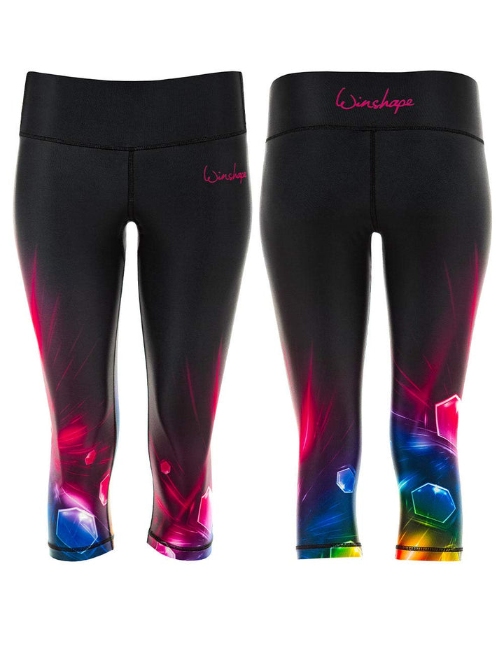 Winshape Damen Functional Power Shape 3/4-Tights Leggings Anti-Rutsch AEL202 Cosmic, Slim Style, Fit