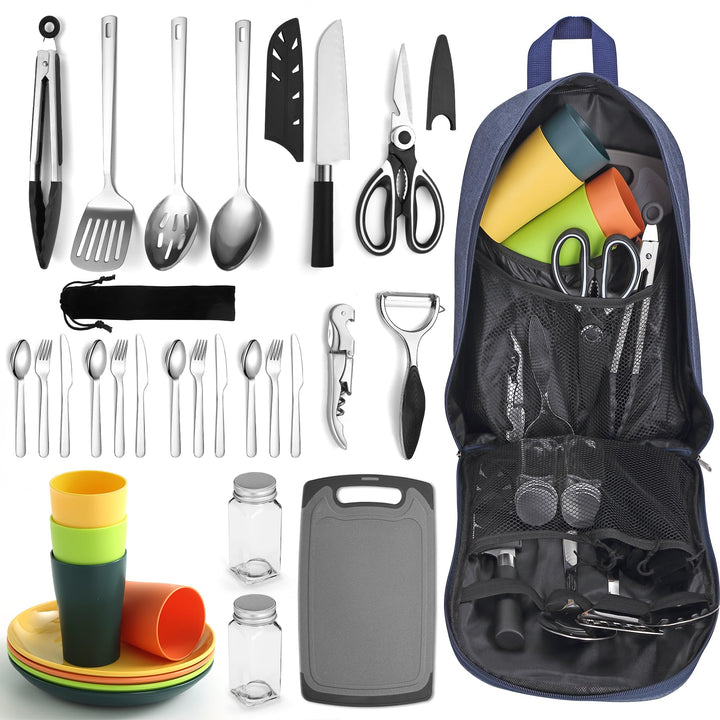 Berglander Camping-Essentials, Camping-Kochutensilien-Set, Campingzubehör-Ausrüstungs-Must-Haves, ko