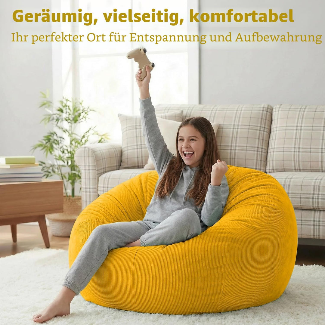 Nobildonna Sitzsackstuhl für Kinder und Erwachsene, nur Bezug (Keine Füllung) für Sofa-Stofftiere, 1