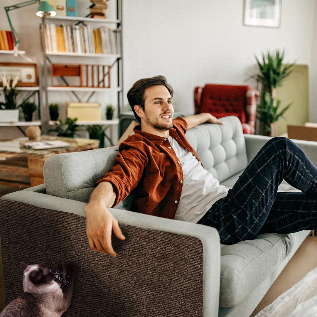 Kratzschutz Sofa Katze, Kratzmatte Selbstklebend für Sofa & Wand, Katzen Kratzbrett, Trimmbarer Schu