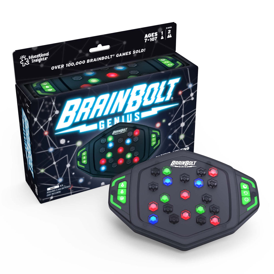 Jeu de mémoire et de rapidité lumineux Brainbolt Genius de Learning Resources, jeux QI pour les enfa
