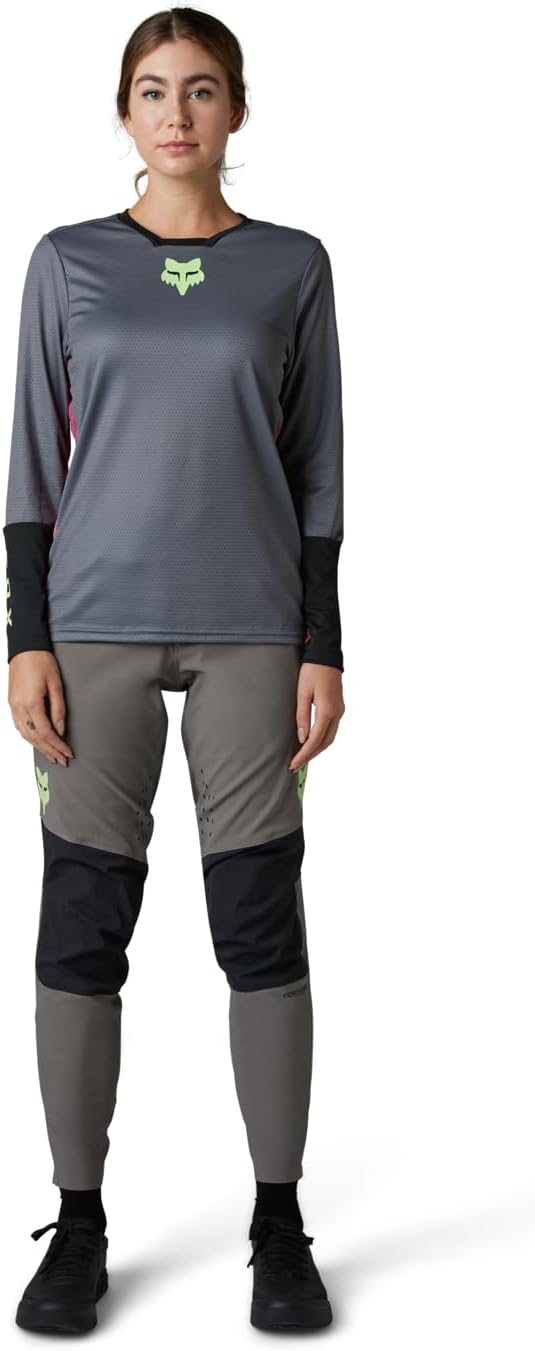 Fox Racing Womens Defend Race Jersey, Grau
