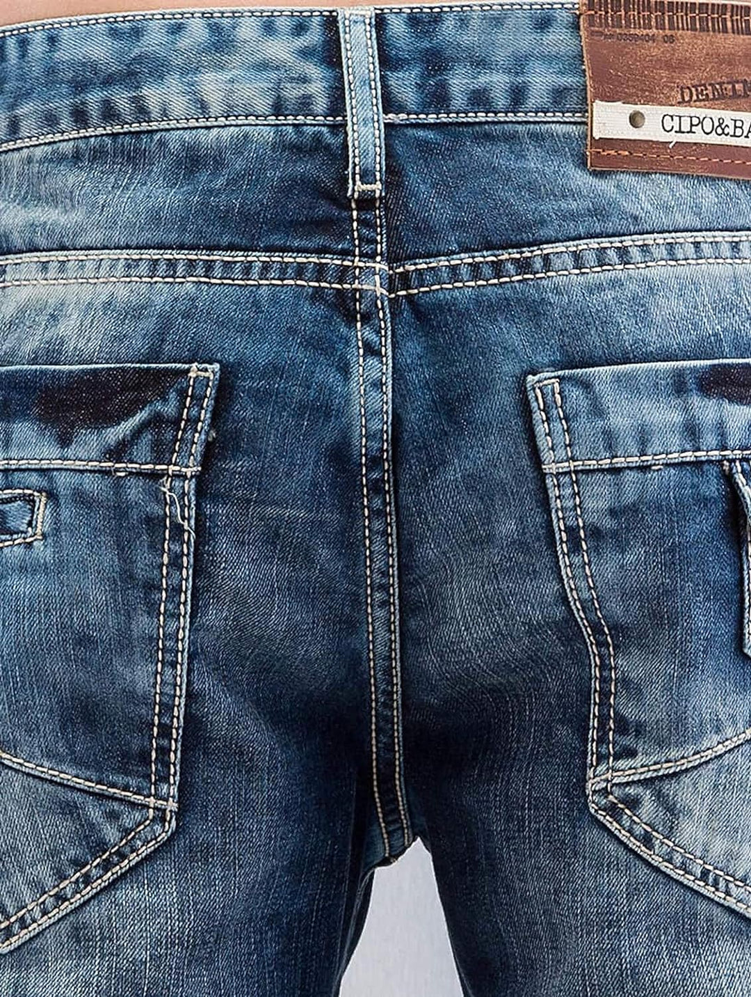 Cipo & Baxx Herren Jeans / Straight Fit Jeans Stevenage blau W 40 L 32