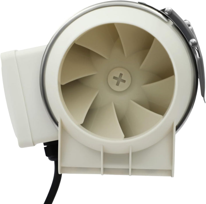 Rohrventilator 28W 95mm leiser Ablüfter Rohrventilator, 220m³/h Abluftventilator mit reinem Kupfermo