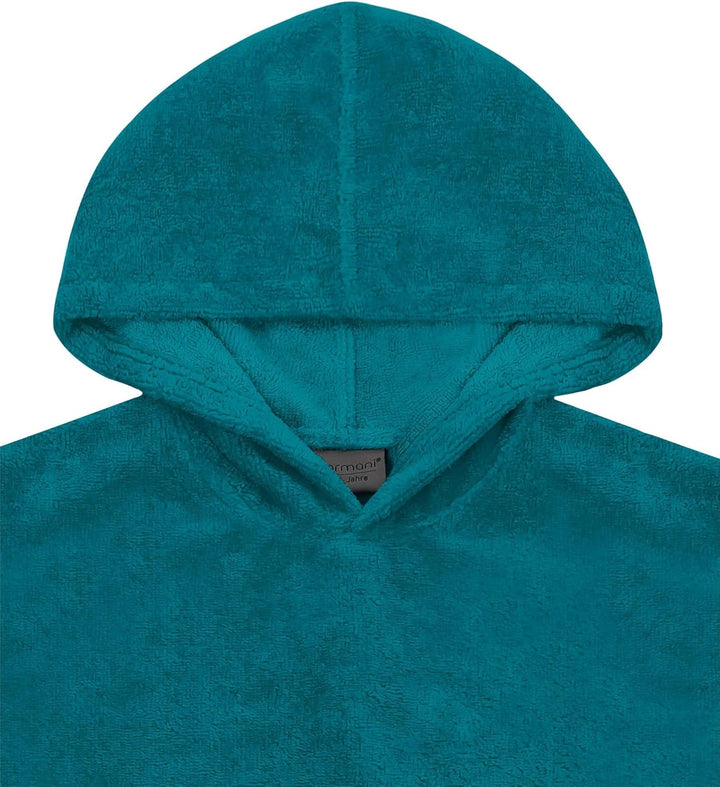 normani Kinder Langarm Badeponcho - Frottee Kapuzenhandtuch für Jungen und Mädchen 2-5 Jahre Blau, 2
