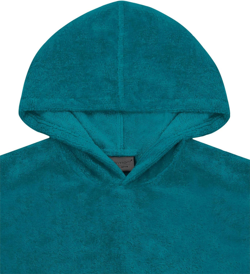 normani Kinder langarm Badeponcho - Frottee Kapuzenhandtuch für Jungen und Mädchen 0 - 2 Jahre Blau,