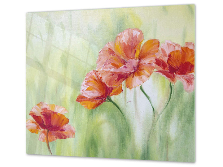 Schneidbrett aus Hartglas und schützende Arbeitsoberfläche – Schneideplatten SINGLE mit 60 x 52 cm u