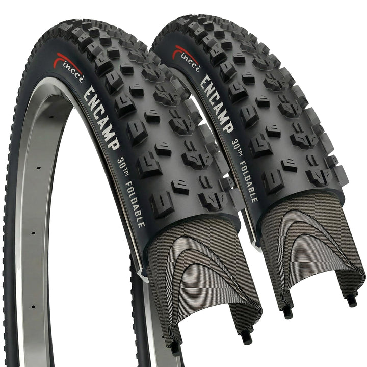 Fincci Reifen 26x1.95 Zoll 50-559 Faltbar Mantel für Rennrad Mountainbike MTB Schlamm Schmutz Offroa