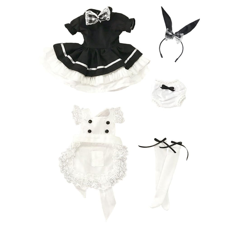 niannyyhouse 1/3 1/4 1/6 BJD Puppen Kleidung Kleid Schürze Kopfschmuck Unterhose Socken Bunny Dienst