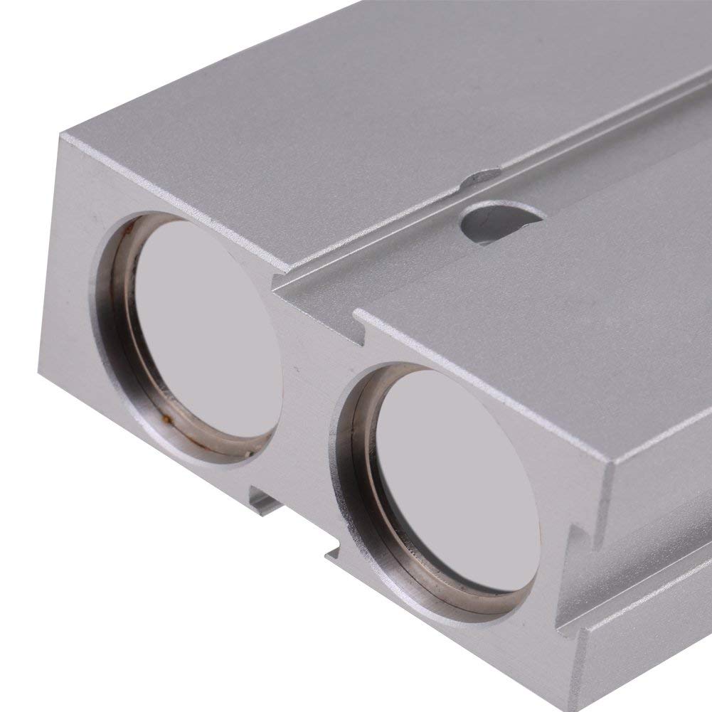 20mm Bohrung 100mm Hub Doppelstange Doppeltwirkend Hochwertiger pneumatischer Luftzylinder aus Alumi