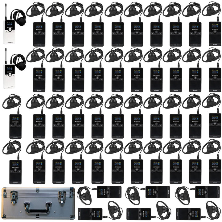 Retekess TT116 Kabelloses Tour Guide System, Tour Guide Set mit Headset, 200m, Rauschunterdrückung,