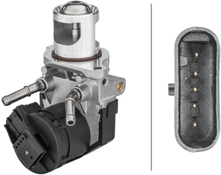 HELLA 6NU 014 864-681 AGR-Ventil - elektrisch - 5-polig - mit Dichtung