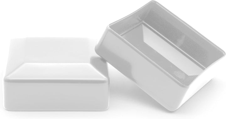 Enkotrade 10 Stück Zaunkappen Weiss für Aussenmass 80x80mm, Rohrkappen aus hochwertigem Kunststoff,