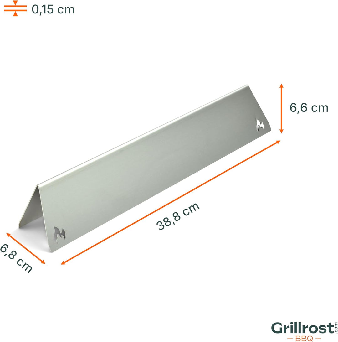 Grillrost.com Das Original Edelstahl Aromaschienen Set für Weber Spirit & Spirit II - 300er Baureihe