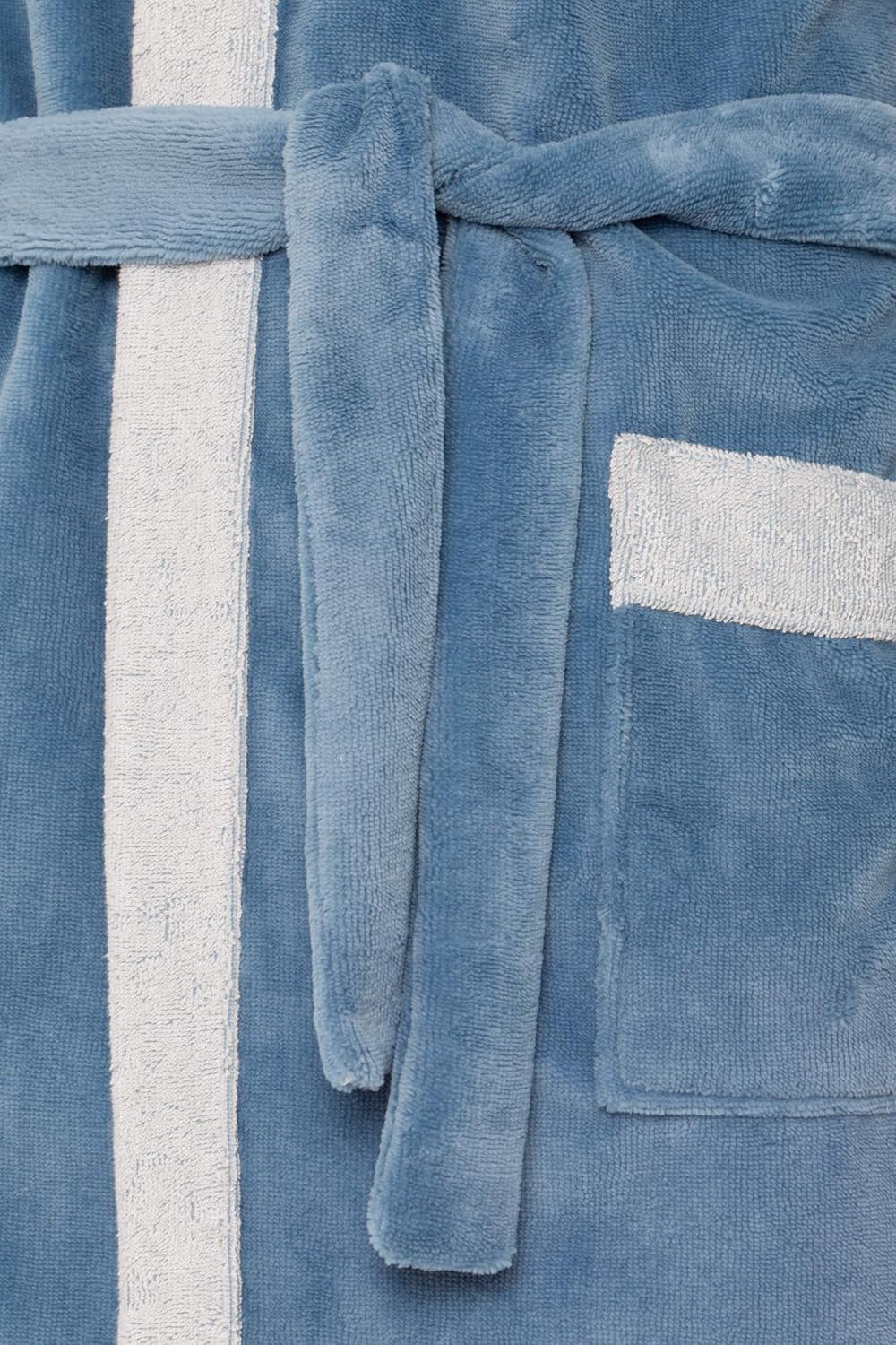 Revise Herren Bademantel RE-855 - mit Bambus faser - mit Kapuze - Saunamantel S Blau, S Blau