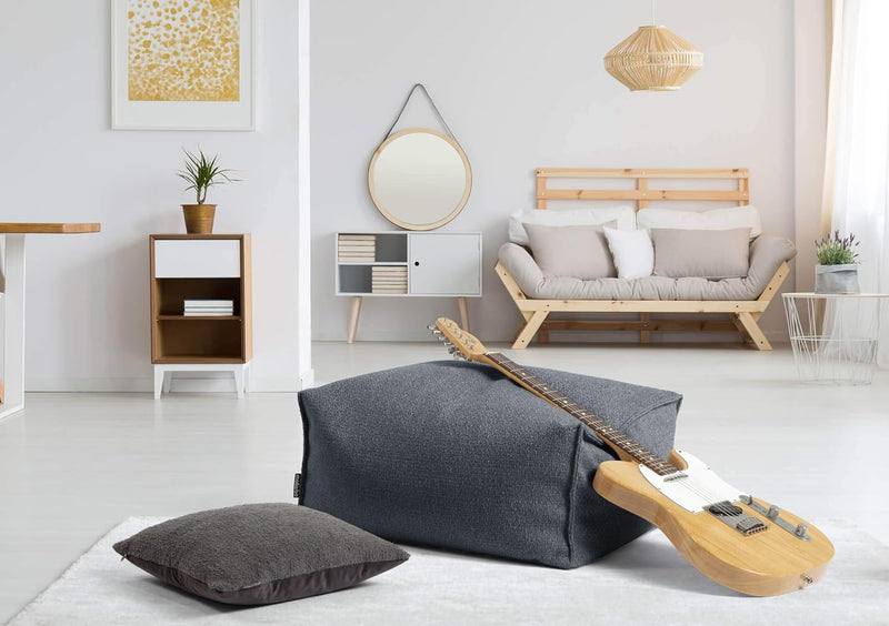 mokebo Pouf oder Hocker aus Recyclingstoff &