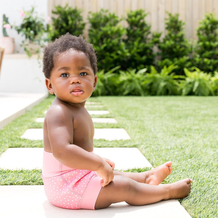 Splash About Happy Nappy Wiederverwendbare Schwimmwindel Pink Dotty 3-6 Monate, Pink Dotty 3-6 Monat