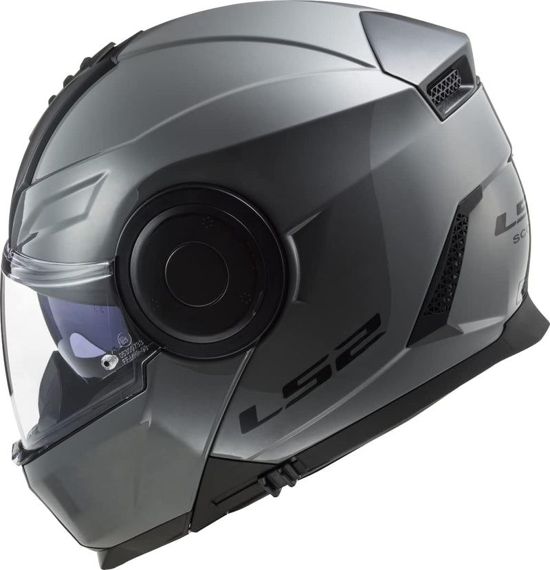 LS2 Motorcycle Helmets - FF902 Scope Modular Flip Front XS grau nardau, XS grau nardau