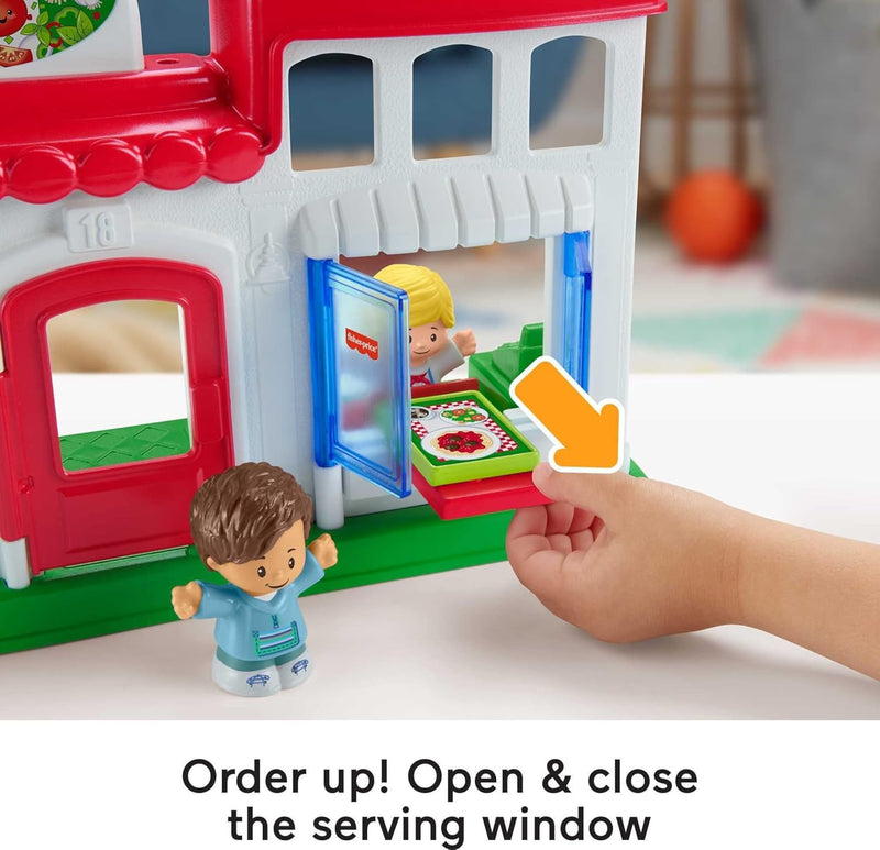 Fisher-Price HBR79 - Little People Pizzeria Spielset, mit 3 Figuren und Zubehör, für Kinder von 1 bi