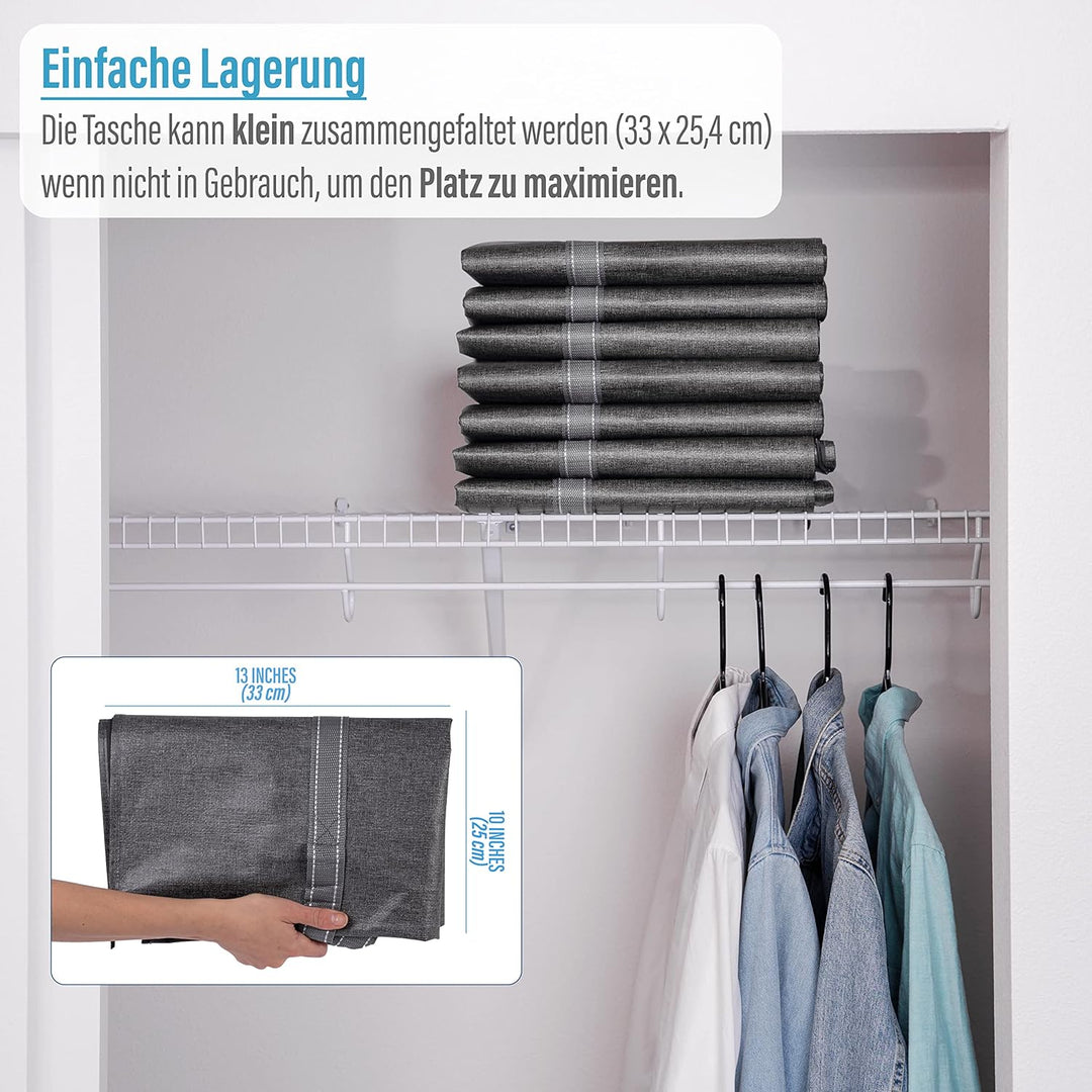 VENO 102 Liter Grosse Aufbewahrungstasche, Aufbewahrungsbox mit Deckel, Starke Griffe Umzugstaschen