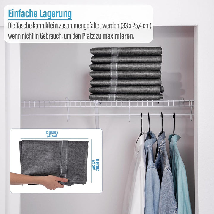 VENO 102 Liter Grosse Aufbewahrungstasche, Aufbewahrungsbox mit Deckel, Starke Griffe Umzugstaschen