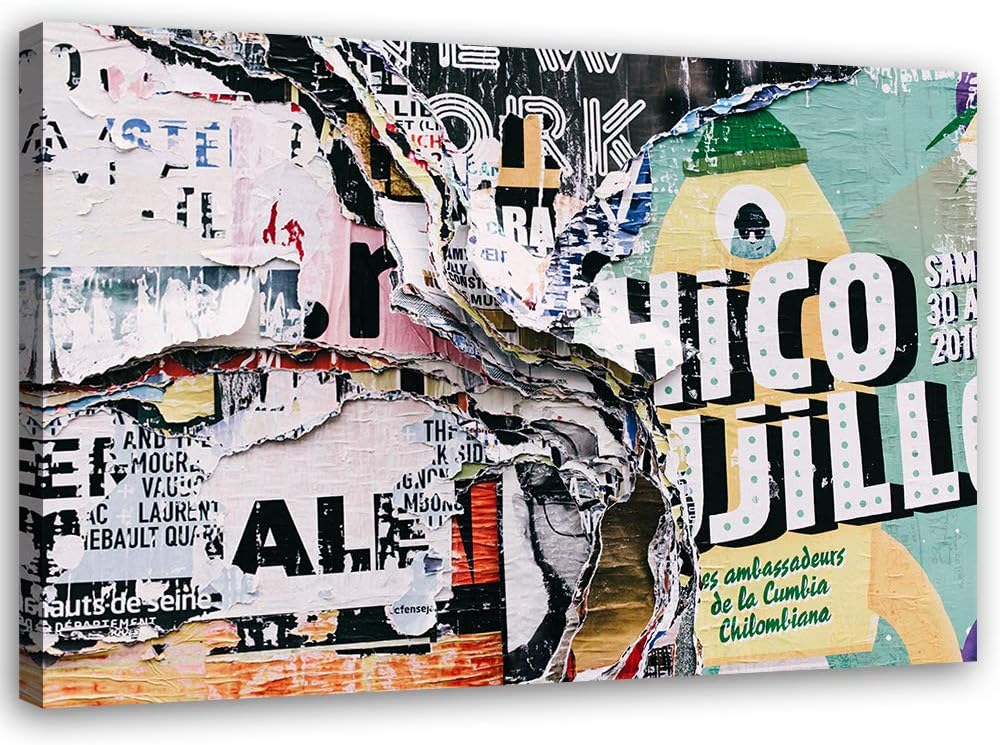 Feeby Bild auf Leinwand abstrakt Kunstdruck modern für Schlafzimmer Grau 80x60 cm M14506 80x60 cm, M
