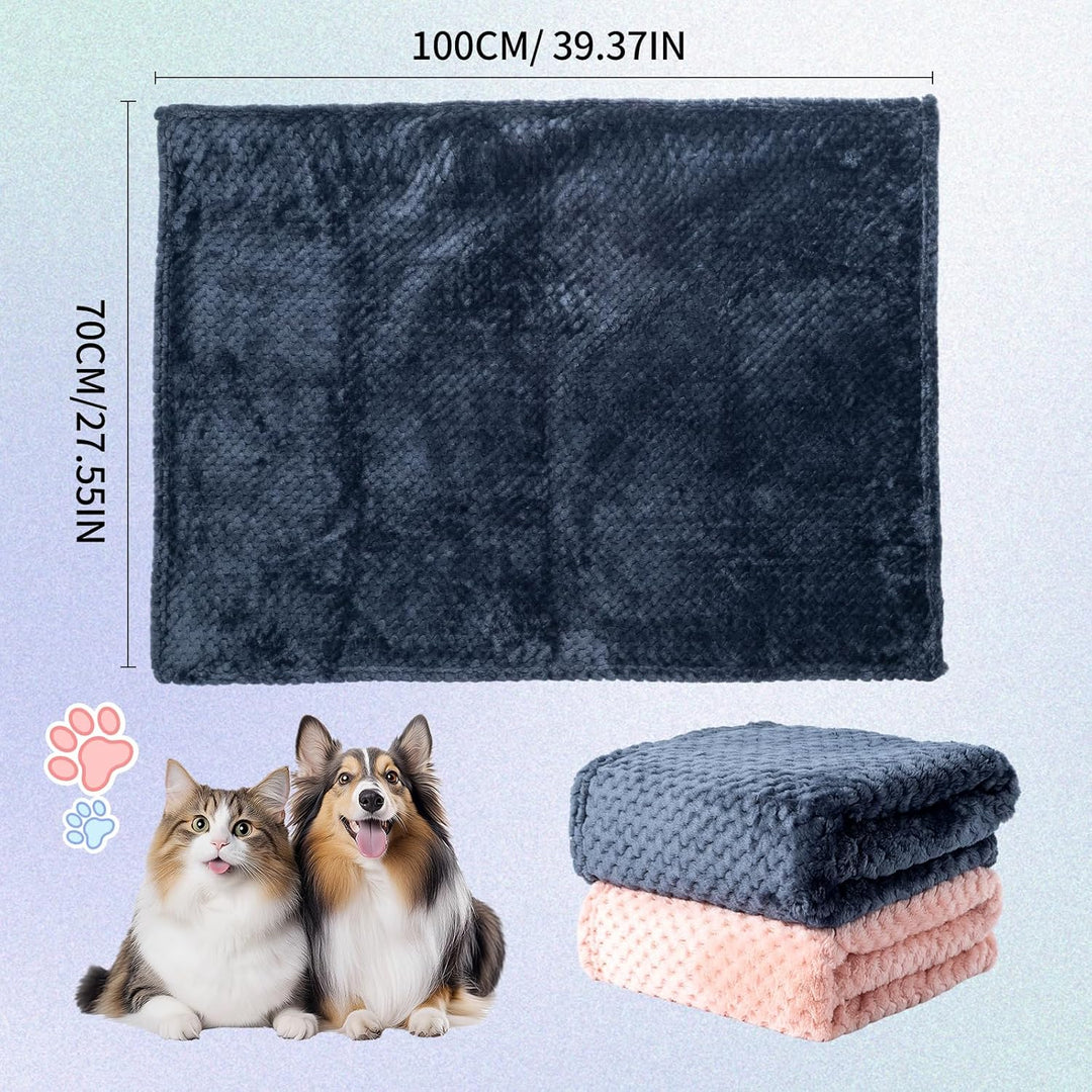 SLSON 2 Decken Hundedecken Katzendecken,Weiche Doppelseitige Haustierdecken für Sofas, Stühle,Autos,