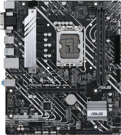 ASUS PRIME H610M-A D4 Gaming Mainboard Sockel Intel LGA 1700 (Intel H610, mATX, DDR4 Speicher, PCIe