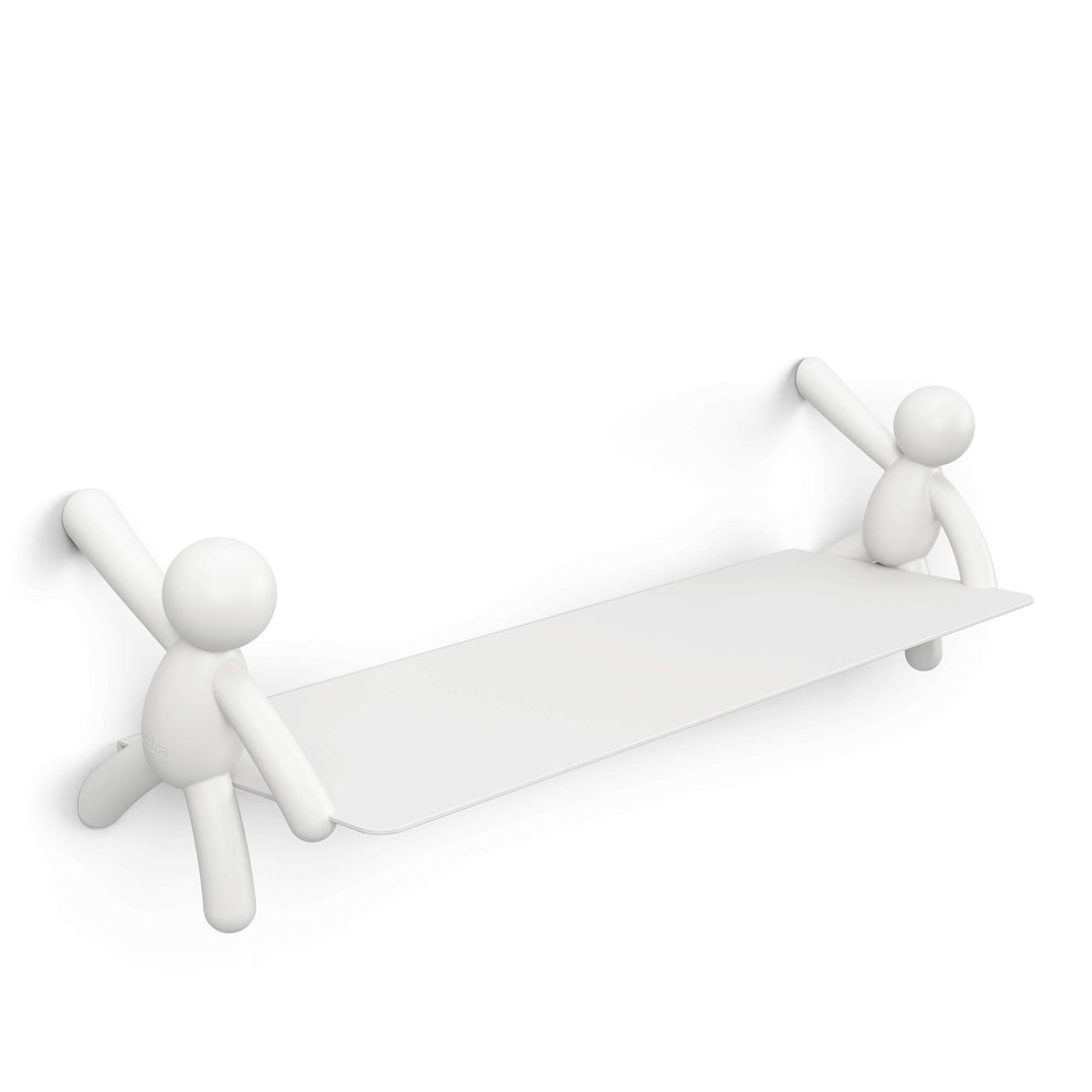 Umbra Buddy schwebendes Wandregal Shelves & Magazine Racks, Steel, White, Einheitsgrösse, Weiß