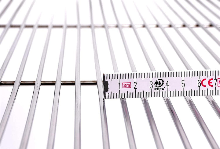 Grillrost 45 x 35 cm aus Edelstahl rostfrei und elektropoliert Grillstabdurchmesser 4 mm, Grillstaba